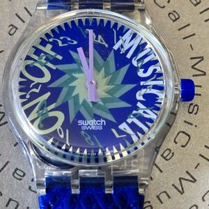 Swatch Vibrant Blue and Purple Watch